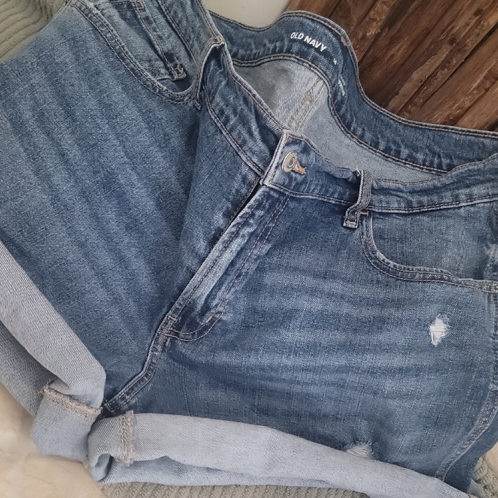 Old Navy Blue Classic Distressed Jeans